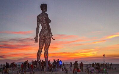 Lincoln Road’s Art Week Centerpiece: 45-Foot Burning Man Sculpture
