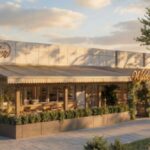 Exterior rendering of Wilder neighborhood market in Miami